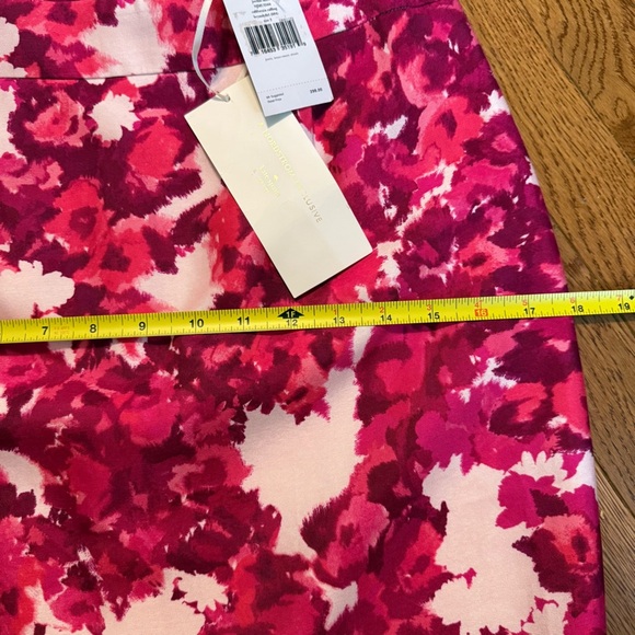 KATE SPADE Berry Moody Pencil Skirt Silk Blend Pink Floral Sz 2 romantic prep - Picture 4 of 9